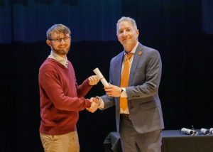 WHS graduate Mason Lough, Oklahoma State University Honors College, receiving his General Honors Award. Photo submitted